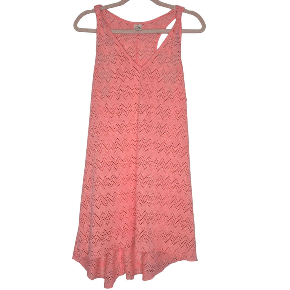 Arizona Jean Company coral pink swimsuit cover-up